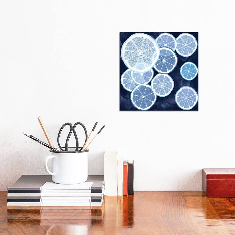 iCanvas "Blue Citrus" by Thomas Little Canvas Print - 12x12x0.75