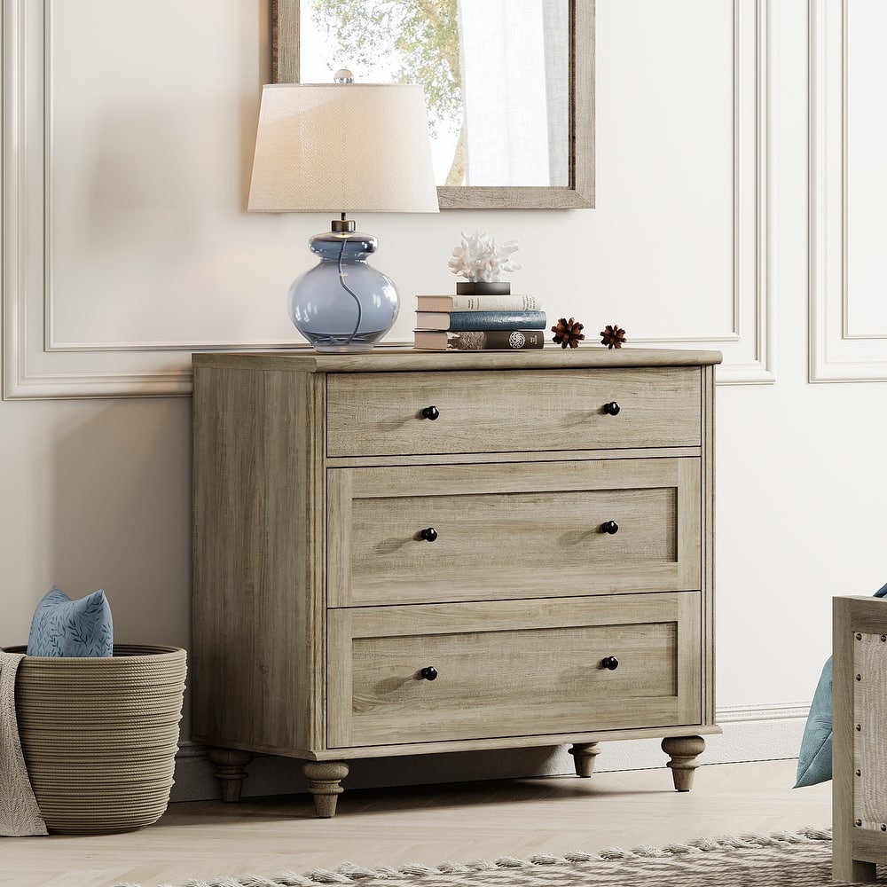 Dresser for Bedroom with 3 Drawer, Accent Kids Dresser Storage Cabinet
