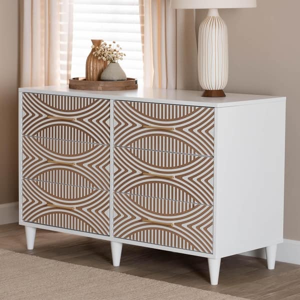 coastal dresser Living The Escape Drawer The reeded drawer fronts elevate a classic style to a memorable statement Coastal Dresser | Oak, White
