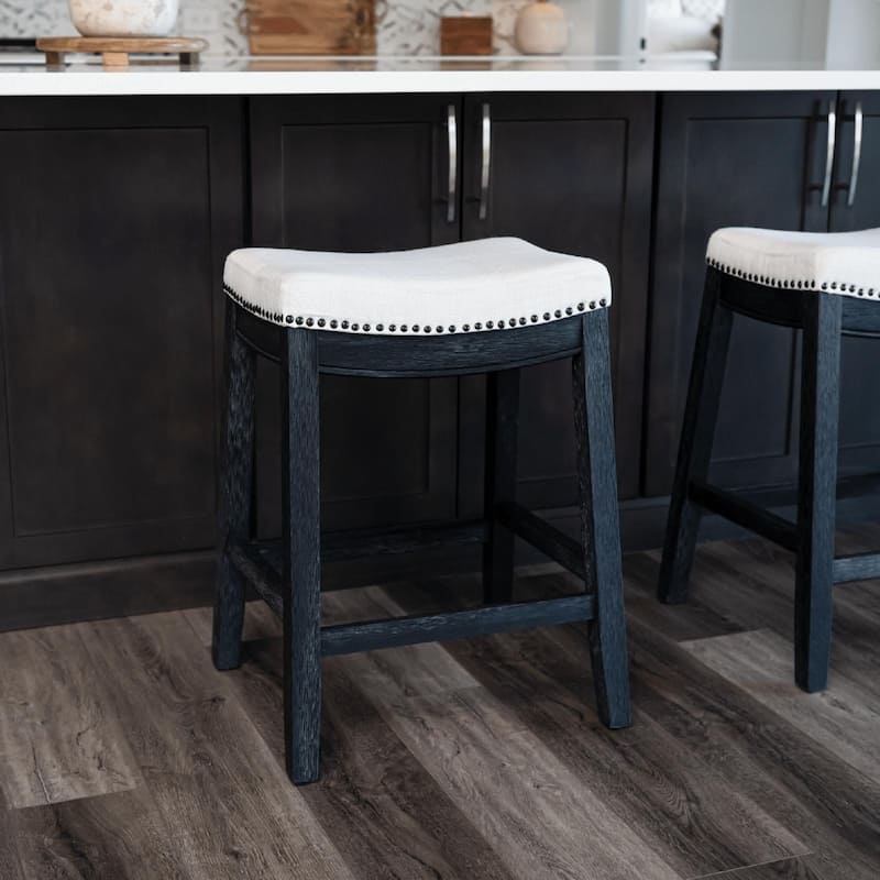 Maven Lane 26" Sophia Backless Counter Height Kitchen Stool - Single - Aged Black