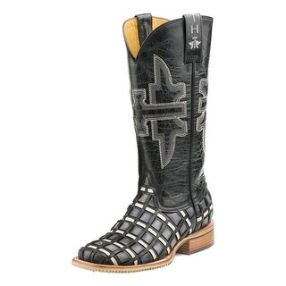 womens checkered cowboy boots