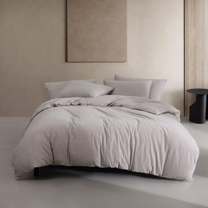 Calvin Klein Modern Cotton Melange Solid Comforter Set - Mocha Brown - King