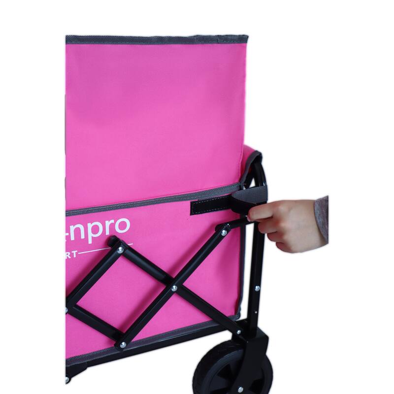 Expandable Dual-Layer Utility Wagon with 100% Extra Space - Grocery Cart for Camping,Shopping,Sports,Gardening,Fishing
