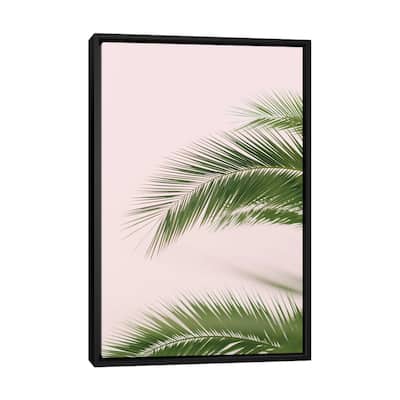 iCanvas "Pink And Green Palm Tree" by Grace Digital Art Co Framed Canvas Print