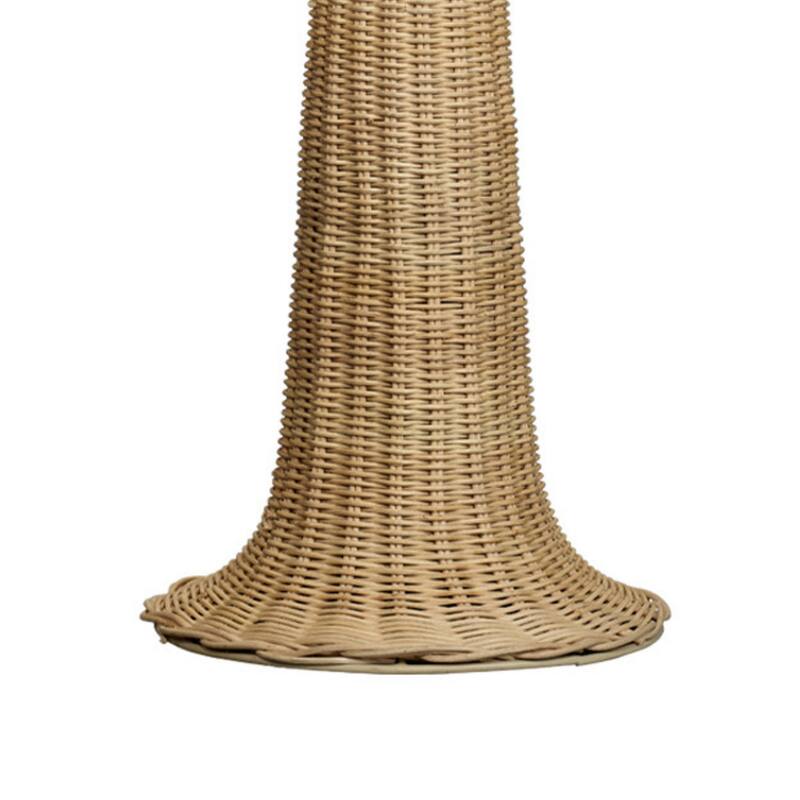 27 Inch Table Lamp, Tree Trunk Base, Tapered Shade, White, Natural Brown
