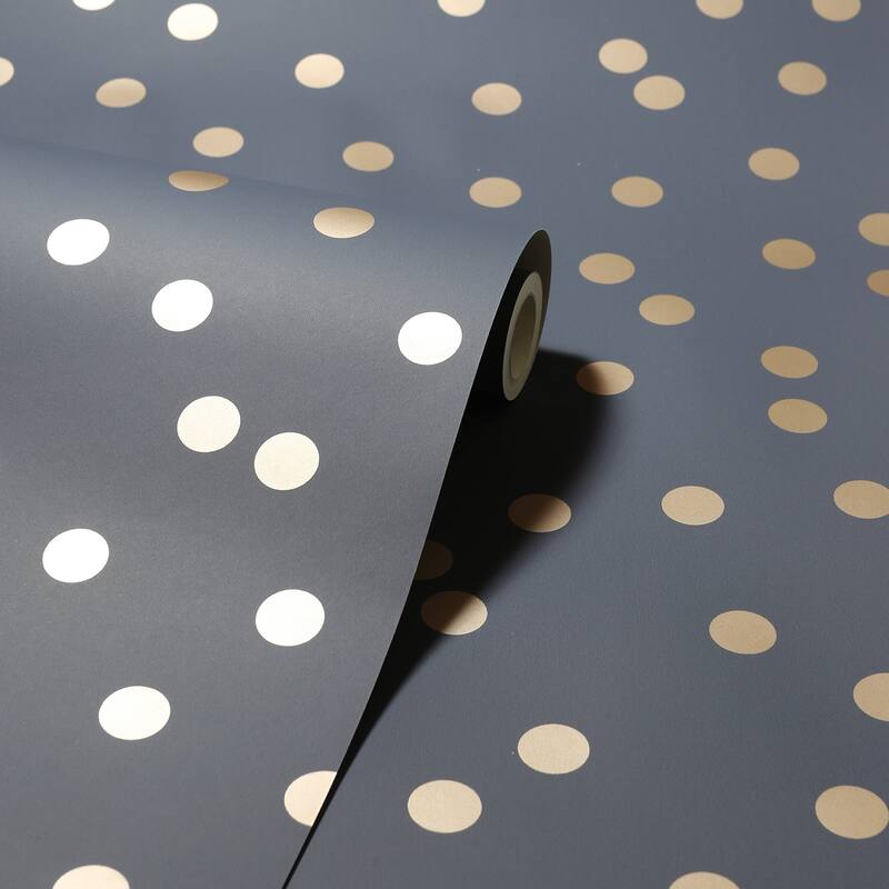 Arthouse Priscella Charcoal Polka Dot Wallpaper