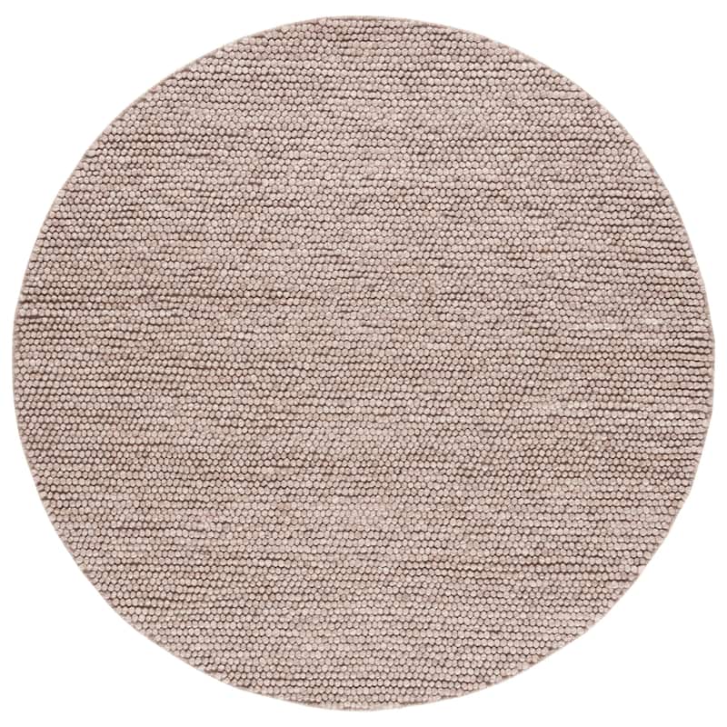SAFAVIEH Handmade Natura Gerta Wool Rug - 10' Round - Brown - Round