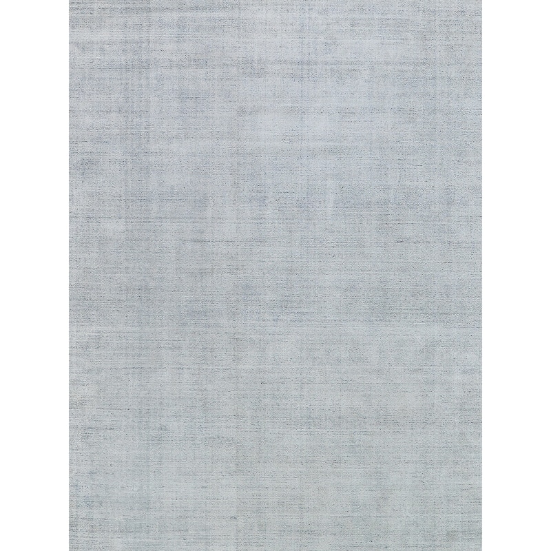 Exquisite Rugs Poliforma Handmade Handloomed Polyester Light Blue Area Rug