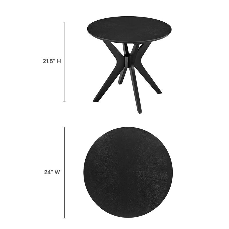 Crossroads 24" Round Wood Side Table - 24" x 24"