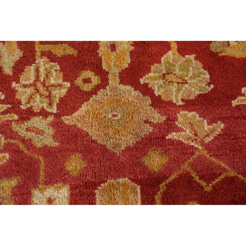 All-Over Agra Indian Area Rug Handmade Wool Carpet - 6'0"x 9'2"