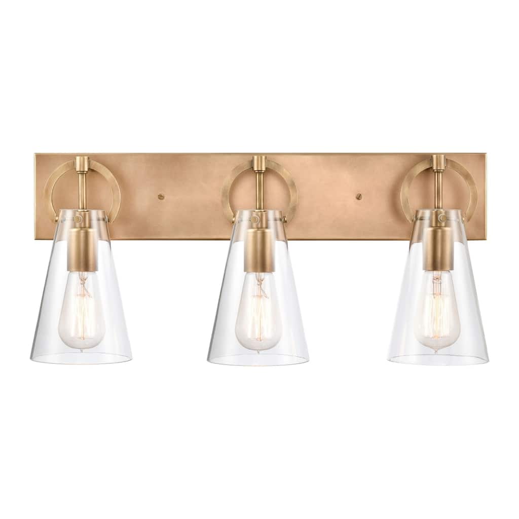 Gabby 23-inch Wide 3-Light Vanity Light in Brass - 23