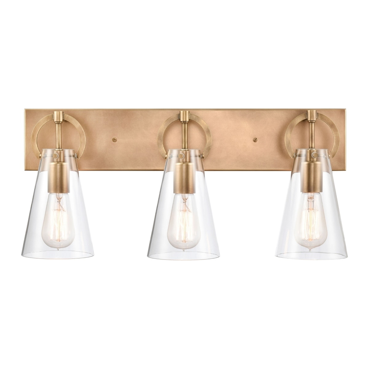 Atlas Lighting Gabby 23-inch Wide 3-Light Vanity Light in Brass - 2-Light