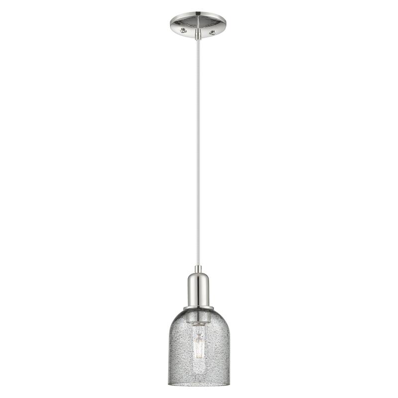 Innovations Lighting Endless Possibilities Arcadia - Caledonia - 1 Light 5" Cord Hung Mini Pendant - Charcoal/Polished Nickel