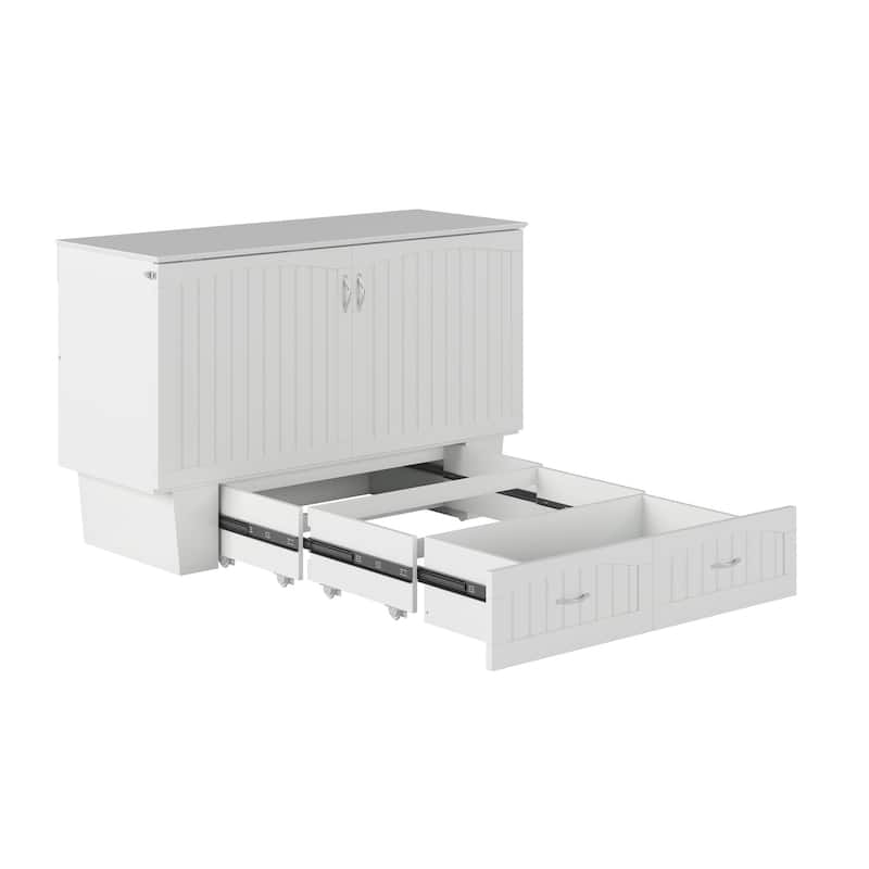 Sydney Queen Solid Wood Murphy Bed Chest with Mattress