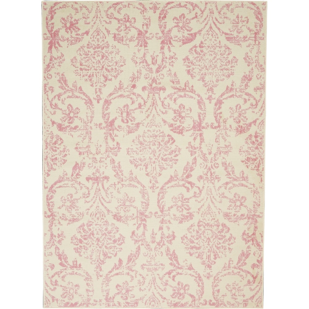 Nourison Jubilant Vintage Farmhouse Damask Area Rug