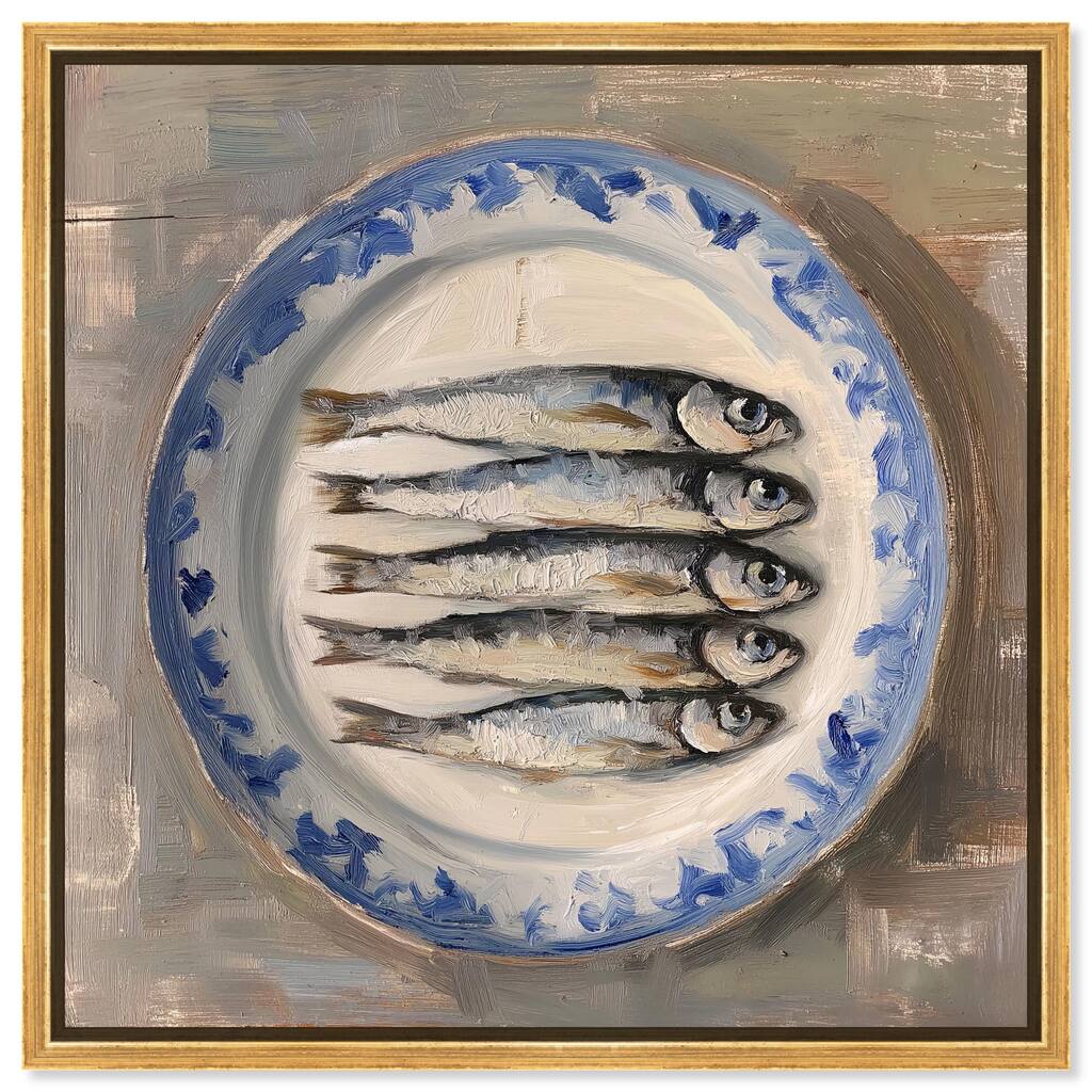 Sardines Still Life Canvas by Art Remedy