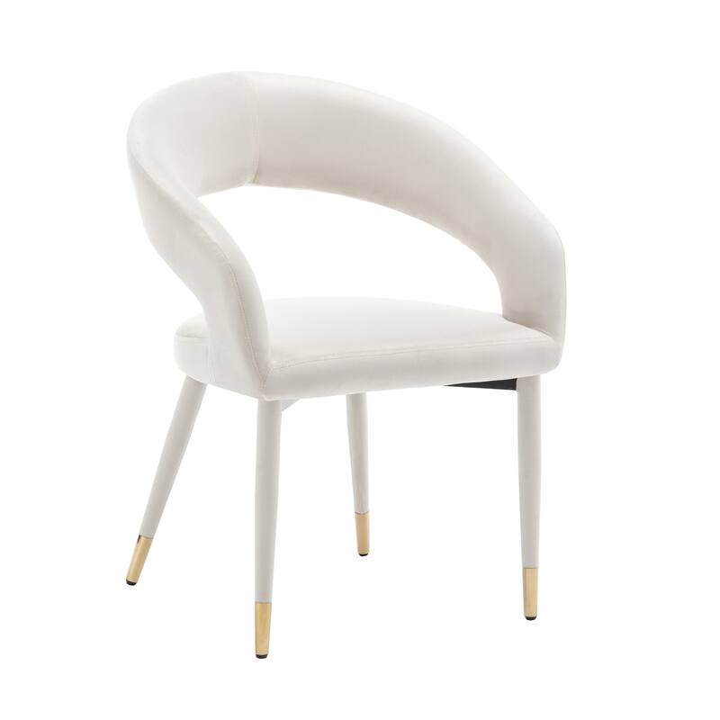 Porthos Home Xan Velvet Upholstered Dining Chair with Velvet Covered Iron Legs