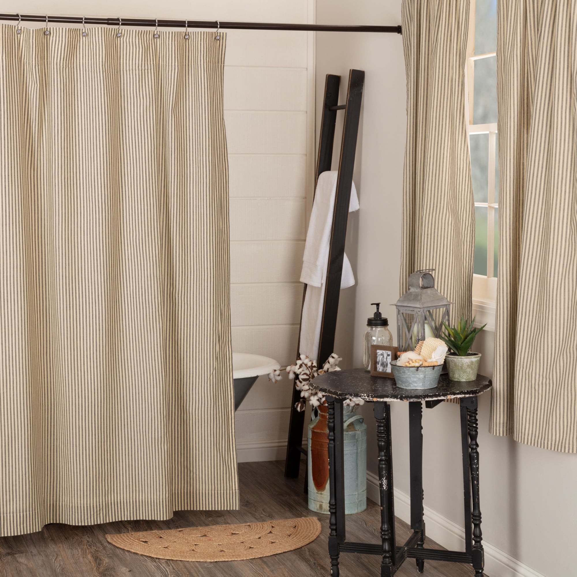 Sawyer Mill Charcoal Ticking Stripe Shower Curtain 72x72 Overstock 32151886 Sawyer Mill Charcoal Ticking Stripe Shower Curtain 72x72 Overstock 32151886