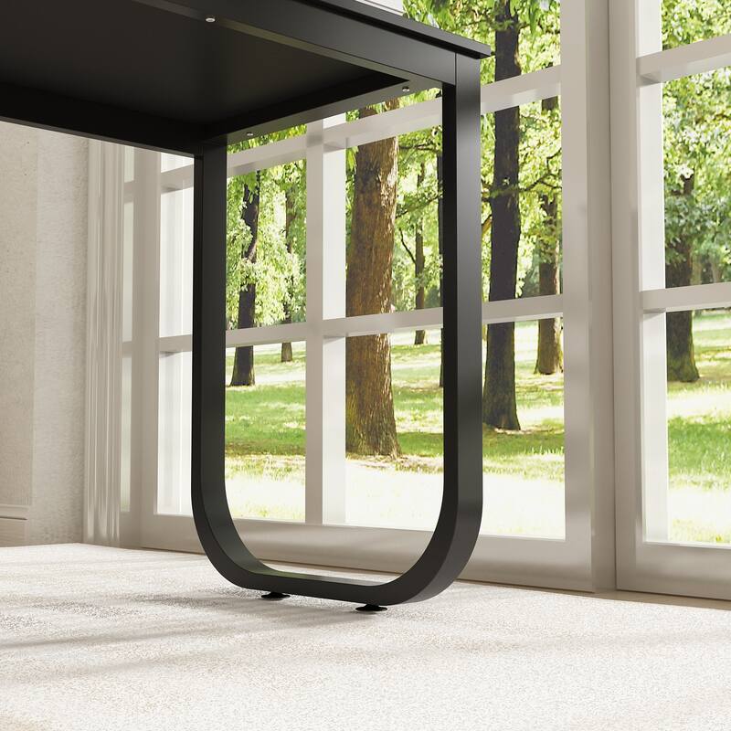 55-inch Timechee L-shaped Storage Computer Desk