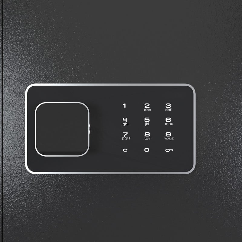 Black In Wall Gun Safes with Digital Keypad