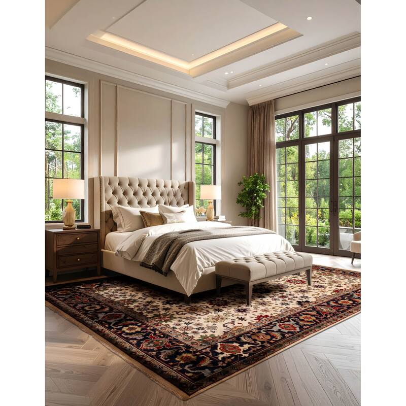 ECARPETGALLERY Hand-knotted Serapi Heritage Cream Wool Rug - 9'9 x 14'0