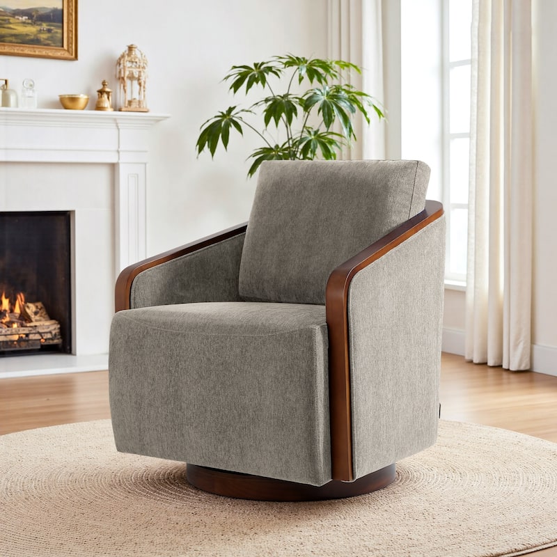Modern Upholstered Swivel Accent Chair