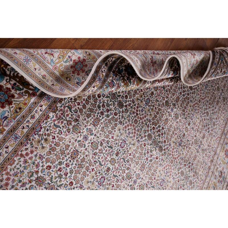 Turkish Tabriz Traditional Rug Machine Made Silk & Polyester Carpet - 5'1" x 7'5"