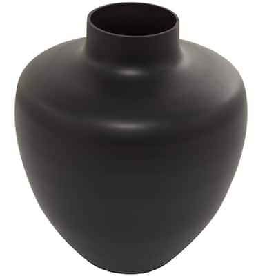 Glass Decorative Vase - Black - Roche River Decor