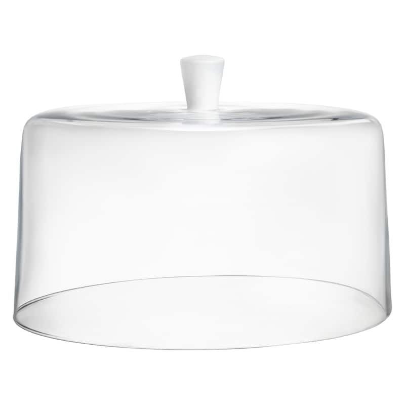 Majestic Gifts Inc. European Glass 11.5" Cake Dome w/ white knob