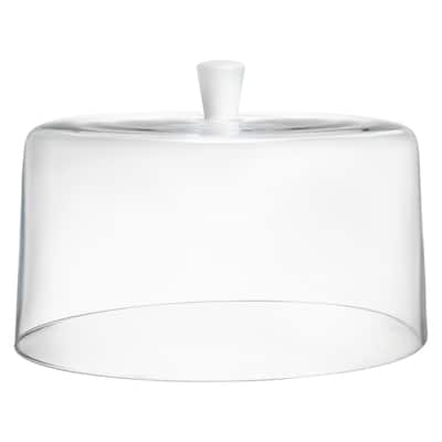 Majestic Gifts Inc. European Glass 11.5" Cake Dome w/ white knob