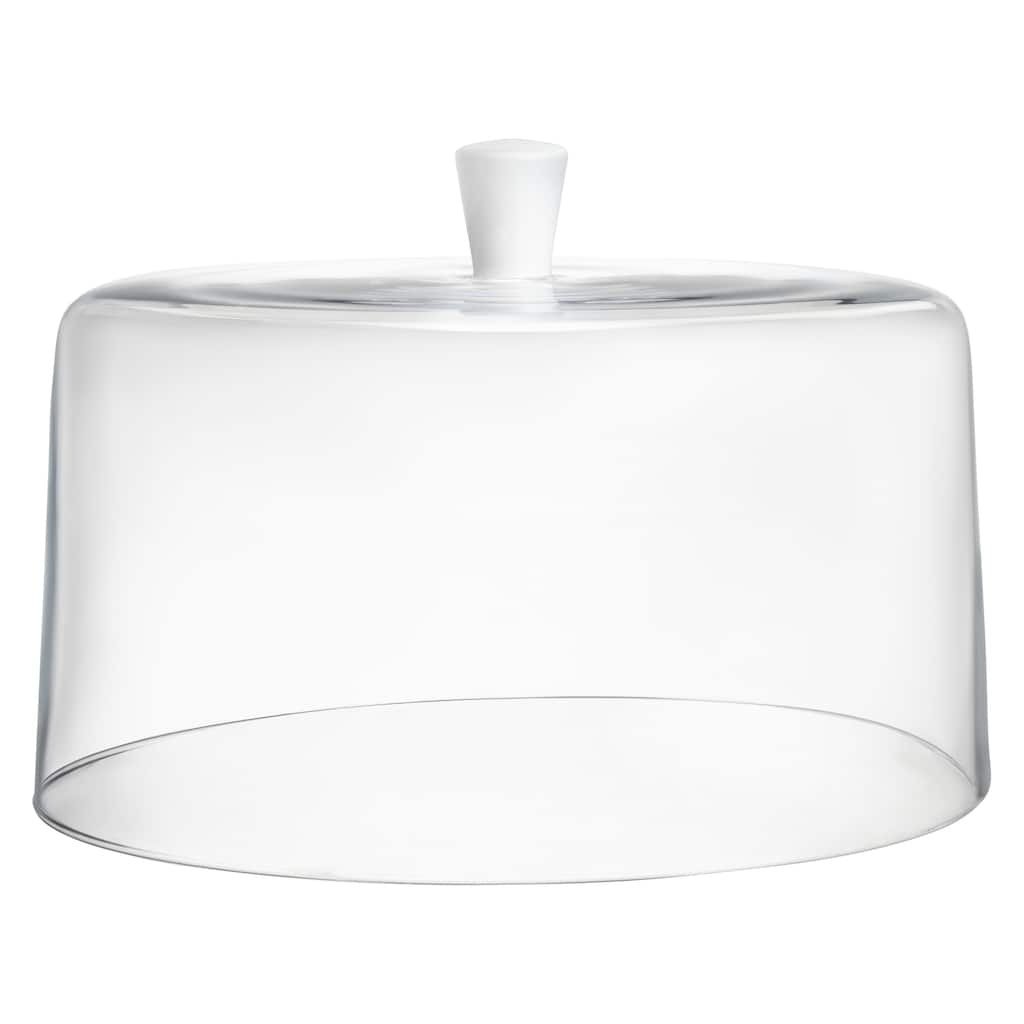 Majestic Gifts Inc. European Glass 11.5" Cake Dome w/ white knob