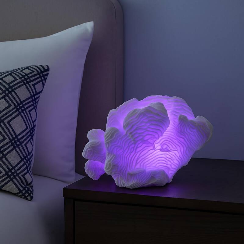 Coral Cloud Table Lamp Sculpted Sandstone Organic Accent Lighting