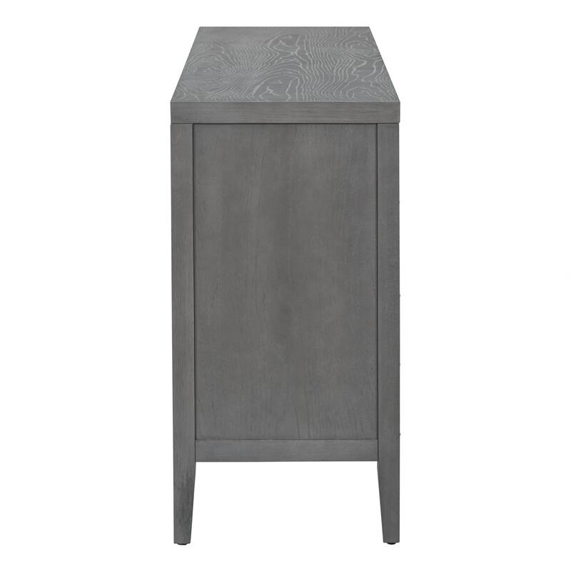 Retro Sideboard door with Circular Groove Design Round Metal Door Handle for Entrance, Dinning Room, Living Room