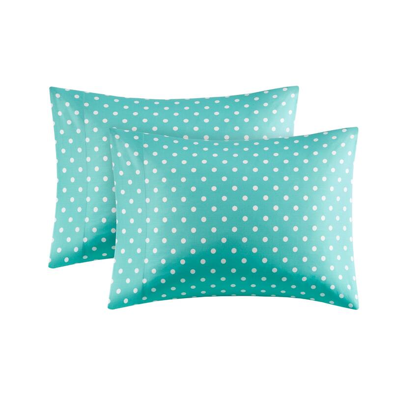 Intelligent Design Polka Dot Printed 100% Cotton Sheet Set