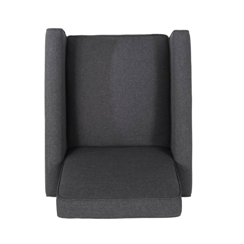 Roomfitters Fabric Push Back Chair for Elegant Home Decor, Navy Blue
