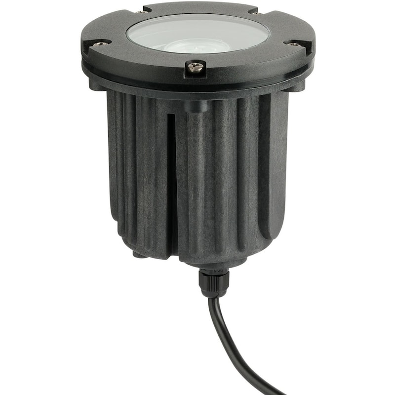 Kichler 15495 Single 5" Wide 12V In-Ground Well Light - Black Brass