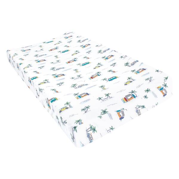 slide 1 of 1, Hudson Baby Cotton Changing Pad Cover, Surfer Dude, One Size - Surfer Dude Cotton - Surfer Dude