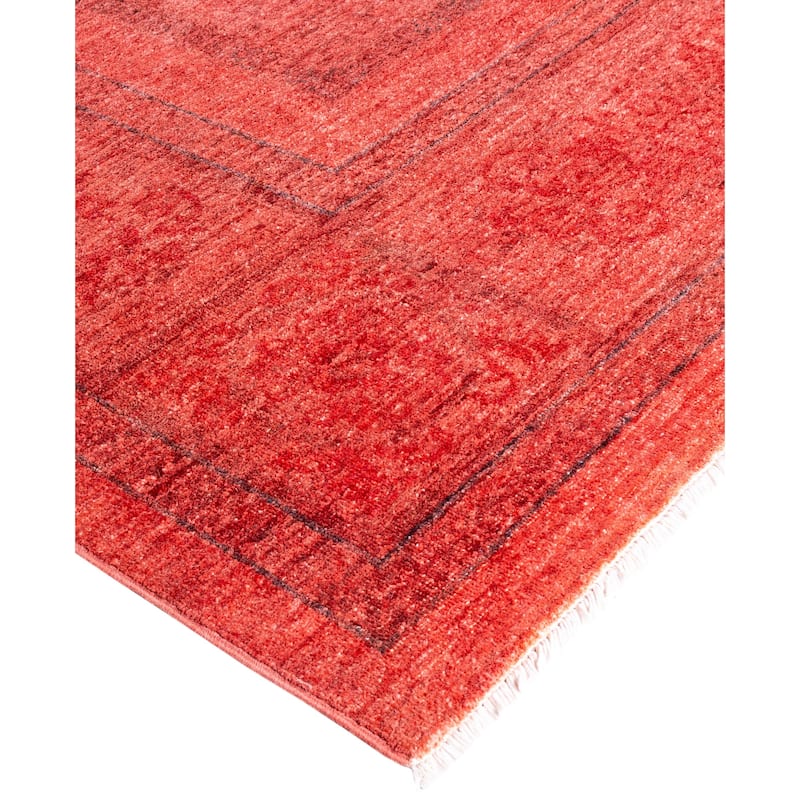 Overdyed One-of-a-Kind Hand-Knotted Area Rug - Pink - 9' 2" x 11' 9"