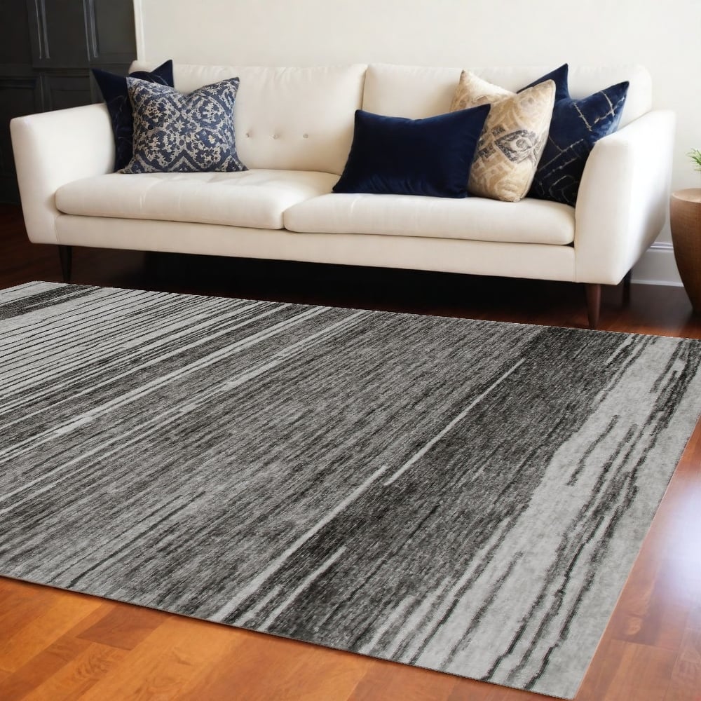 Mujax Power Loomed Distressed Abstract Non Skid Stain Resistant Durable Area Rug By HomeRoots