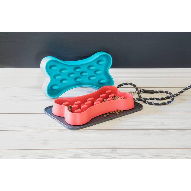 Abode Homewares Slow Chow Bone Polypropylene Slow Feeder - Large - 6 Cups