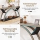 preview thumbnail 10 of 24, 2-Tier Narrow Long Console Sofa Table with Semi-Circular Frame for Entryway,Gray Hallway Accent Tables