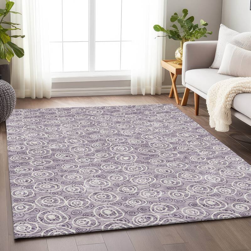 Premium Washable Super Soft Contemporary Zazzle Mayfield Rug - Lavender - 2' 6" x 3' 10" - Rectangle