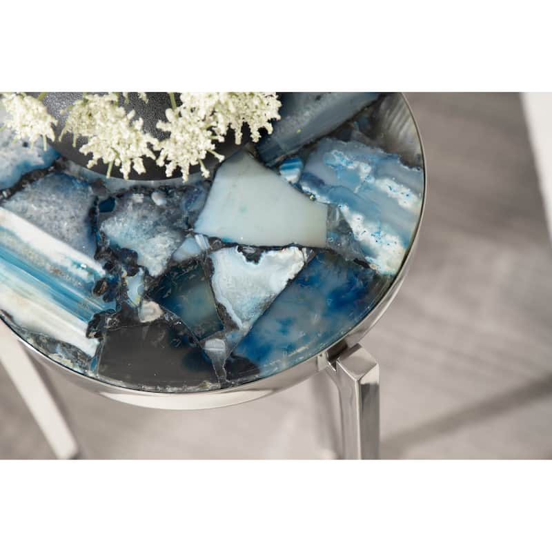 Kate and Laurel Aguilar Glam Drink Table - 9x9x23