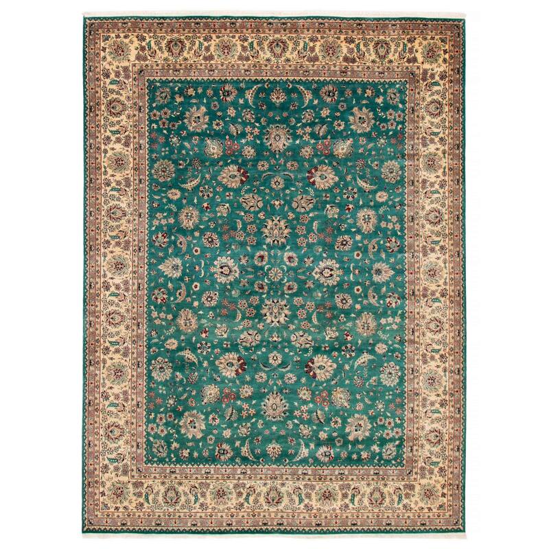 ECARPETGALLERY Hand-knotted Pako Persian 18 Of 20 Teal Wool Rug - 9'1 x 12'4 - Dark Teal - 9'1 x 12'4