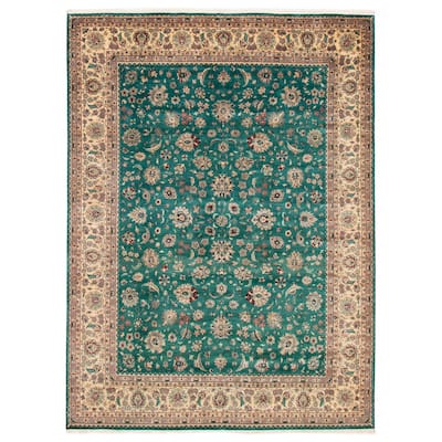 ECARPETGALLERY Hand-knotted Pako Persian 18 Of 20 Teal Wool Rug - 9'1 x 12'4