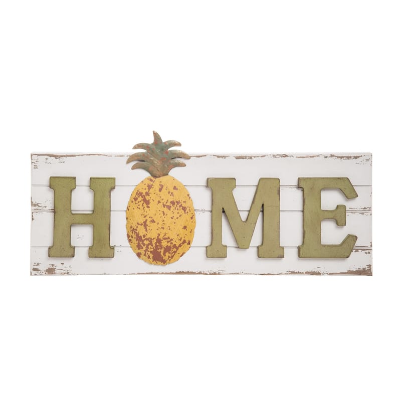 20.75" x 9.25" Pineapple Home Sign