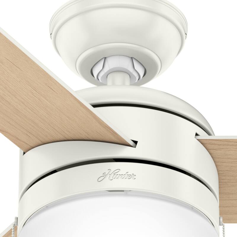 Hunter 42" Acumen Ceiling Fan with Integrated LED Light Kit and Pull Chain - Modern, Contemporary, Transitional