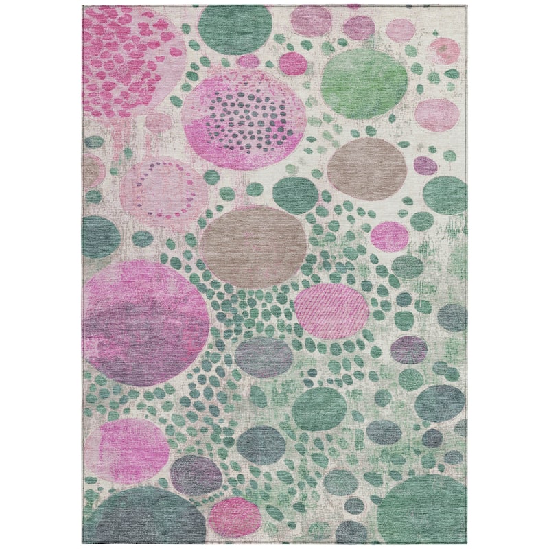 HomeRoots Geometric Transitional Rectangle Outdoor Rug