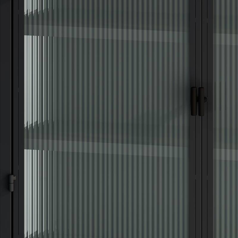 Glass Doors Modern Two-door Wall Cabinet with Featuring Storage