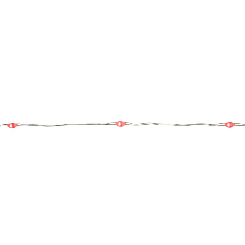 20-Count Red LED Micro Fairy Christmas Lights - 6ft, Copper Wire